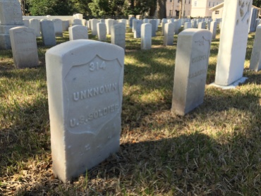 Some buried at the St. Augustine National Cemetery are marked unknown.